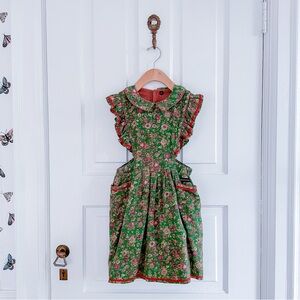 Bonjour Diary floral printed pinafore organic cotton dress